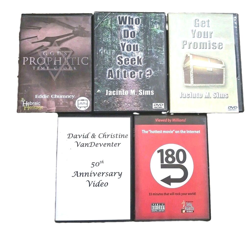 Christian Faith DVD Lot God's Prophetic Time Clock 180 Religious Documentary